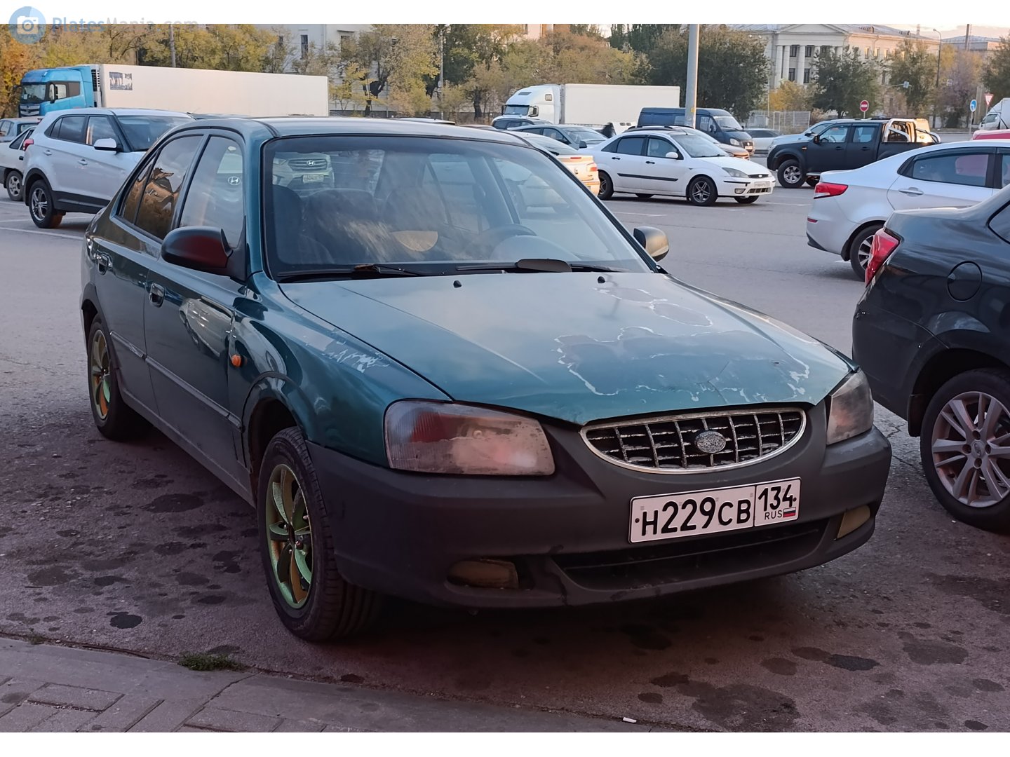 н 229 св 134, Hyundai Accent 2nd gen Sedan (LC), 1999–2003 (–2016 for others)
