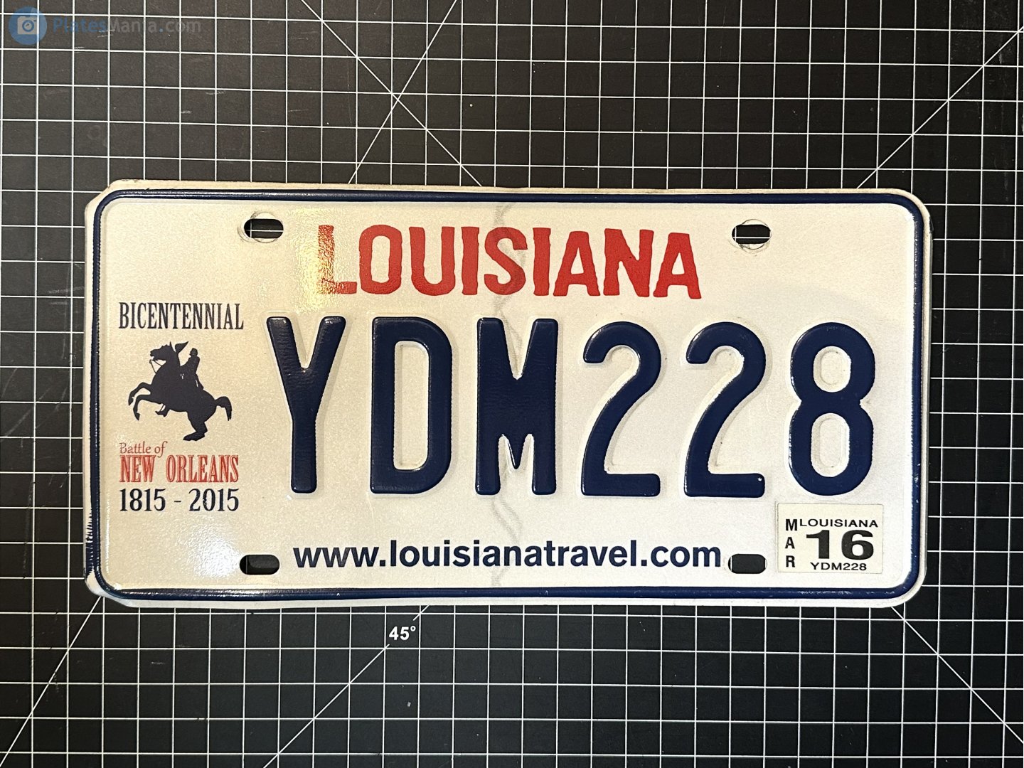 YDM 228, License plate without vehicle 