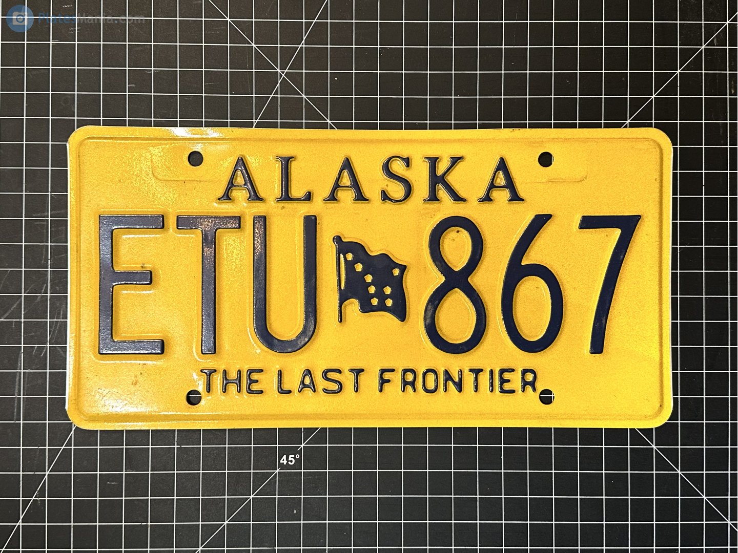 ETU 867, License plate without vehicle 