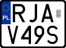 License plates of Poland, Special vehicles and motorcycles