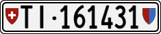 License plate of Switzerland, Cars