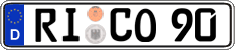 German license plate, Regular plates