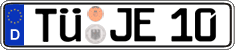 German license plate, Regular plates