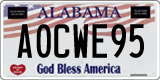 Alabama, Vanity Plates