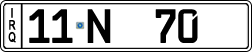 License plate of Iraq, 2022 year system