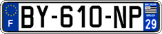 French license plate, SIV (ordinary)