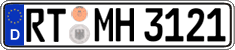 German license plate, Regular plates