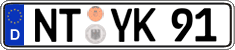 German license plate, Regular plates