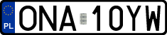 License plates of Poland, Regular car plates