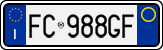 License plate of Italy, Cars (1994 year series)