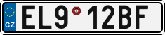 License plate of the Czech Republic, Electric vehicles