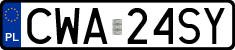 License plates of Poland, Regular car plates