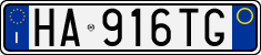 License plate of Italy, Cars (1994 year series)