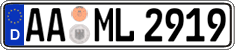 German license plate, Regular plates