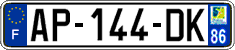 French license plate, SIV (ordinary)