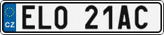 License plate of the Czech Republic, Electric vehicles