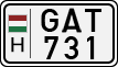 license plates of Hungary, Cars (1990)