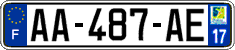 French license plate, SIV (ordinary)