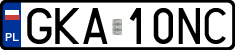 License plates of Poland, Regular car plates