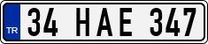 License plate of Turkey, Regular plates