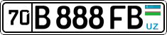 License plate of Uzbekistan, Private owners
