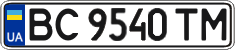 License plate Ukraine, Regular plates (2004)