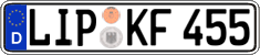 German license plate, Regular plates