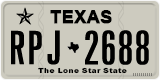 Texas, Regular plates (2012) (АBC-1234)