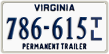 Virginia, Permanent Trailer (123-456 T/A)