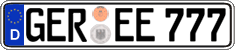 German license plate, Regular plates