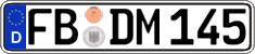 German license plate, Regular plates