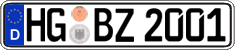 German license plate, Regular plates