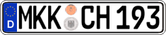 German license plate, Regular plates