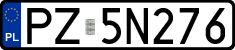 License plates of Poland, Regular car plates