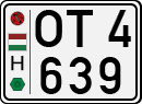 license plates of Hungary, Oldtimers (1990)