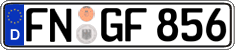 German license plate, Regular plates