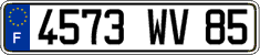 French license plate, FNI