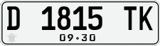 License plate of Indonesia, Regular plates
