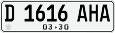 License plate of Indonesia, Regular plates
