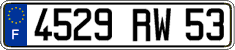 French license plate, FNI
