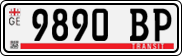 License plate of Georgia, Export transit plates