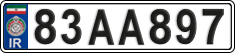License plate of Iran, License plates for driving abroad (2015)
