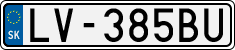 License plate of Slovakia, Cars