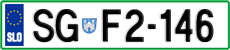 License plate of Slovenia, Cars