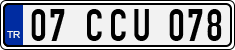 License plate of Turkey, Regular plates