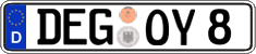 German license plate, Regular plates