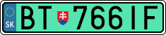License plate of Slovakia, Electric vehicles