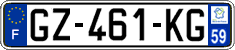 French license plate, SIV (ordinary)