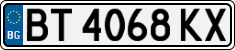License plate of Bulgaria, Cars
