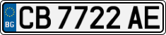 License plate of Bulgaria, Cars